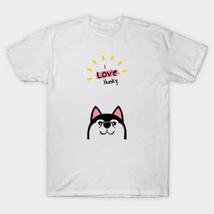 I love husky dog T-Shirt